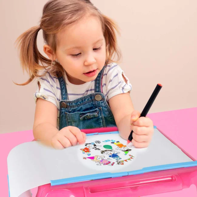 Projektor rzutnik stolik do rysowania karty różowy