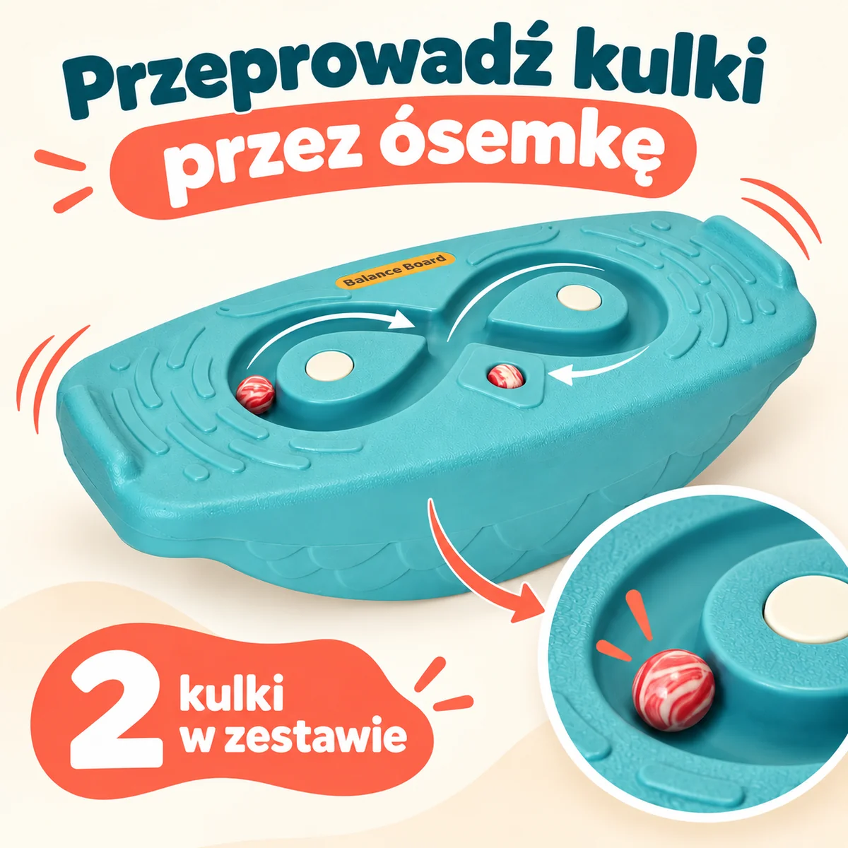 Labirynt w kształcie ósemki i dwie kulki