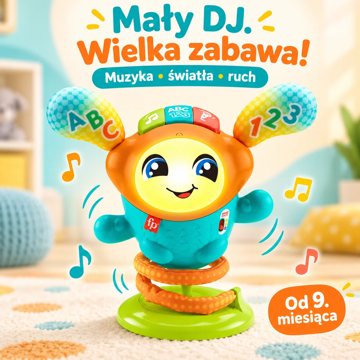 Taneczny DJ HND41: muzyka, światła i ruch od 9. miesiąca