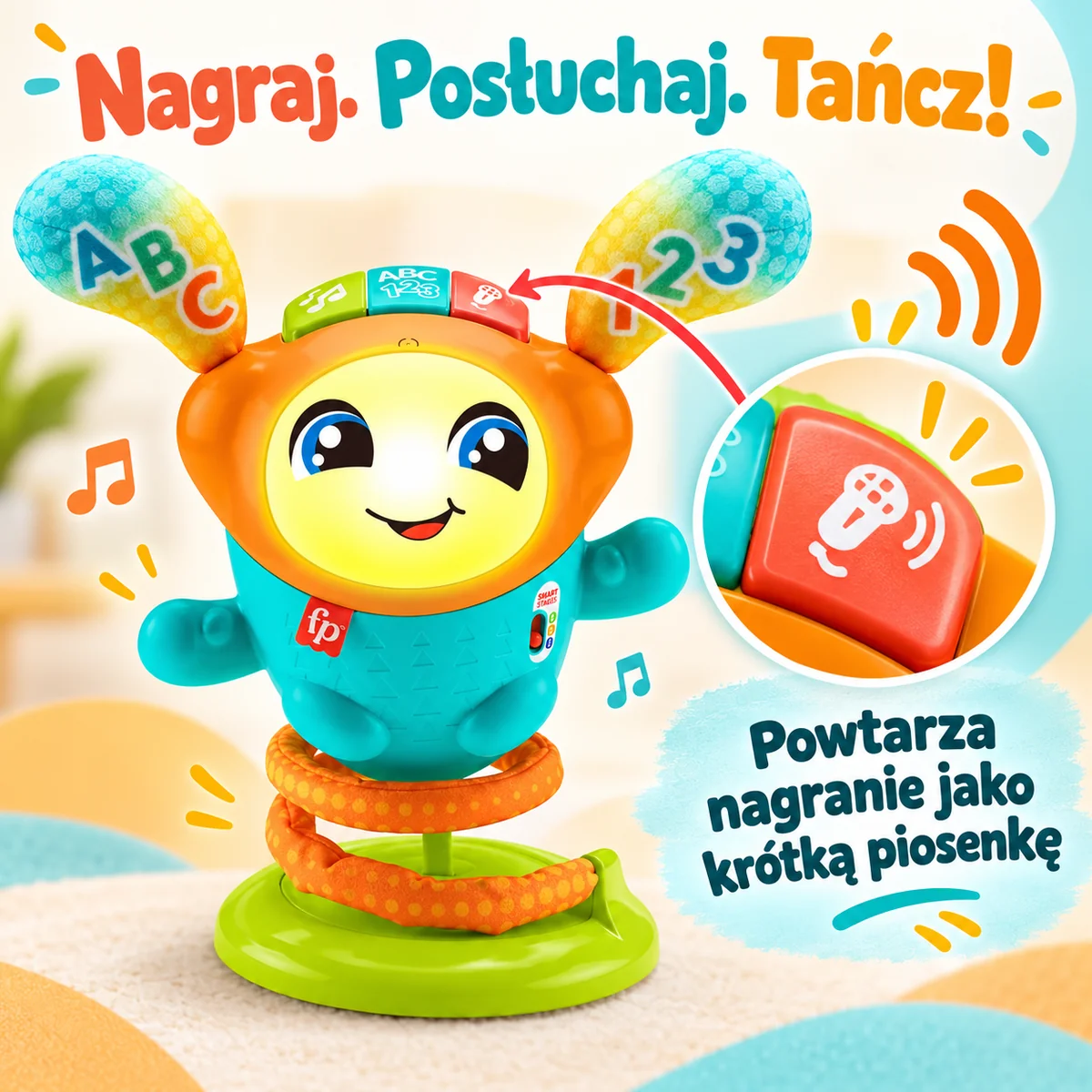 Taneczny DJ HND41 nagrywa i odtwarza krótką piosenkę