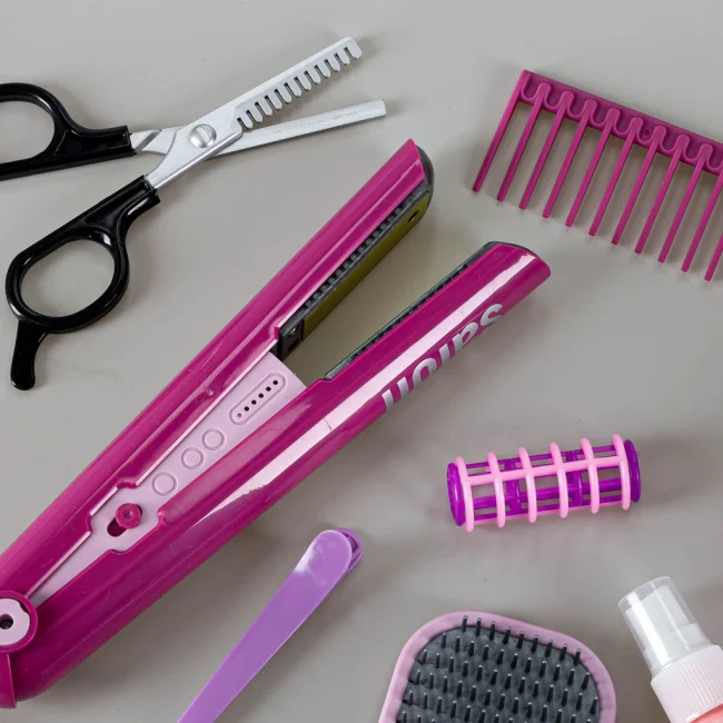Zestaw fryzjerski dla dzieci suszarka prostownica 16 elementów
