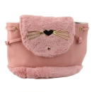Plecak Dziecięcy Pluszowy Uszy Regulowany Pasek Różowy 22cm 4L