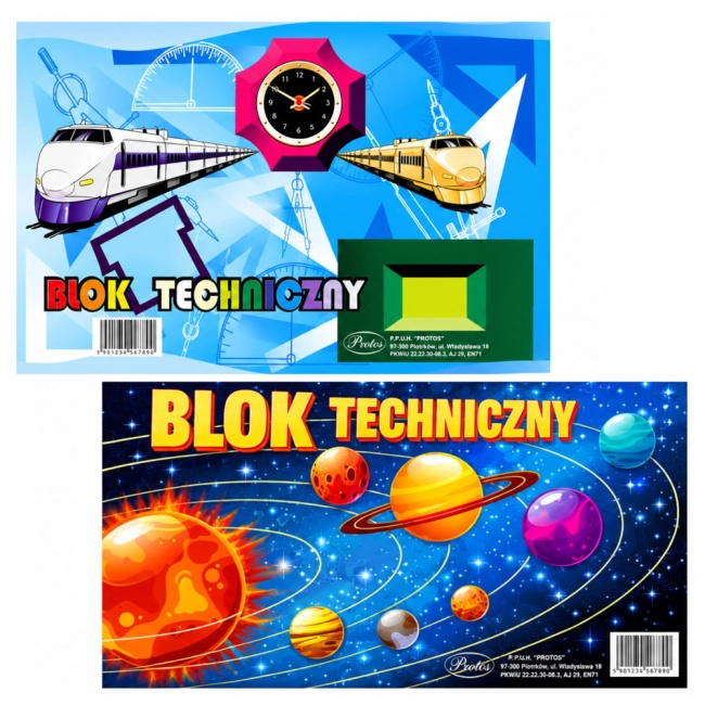 Blok techniczny biały A3 10 kartek 160g PROTOS