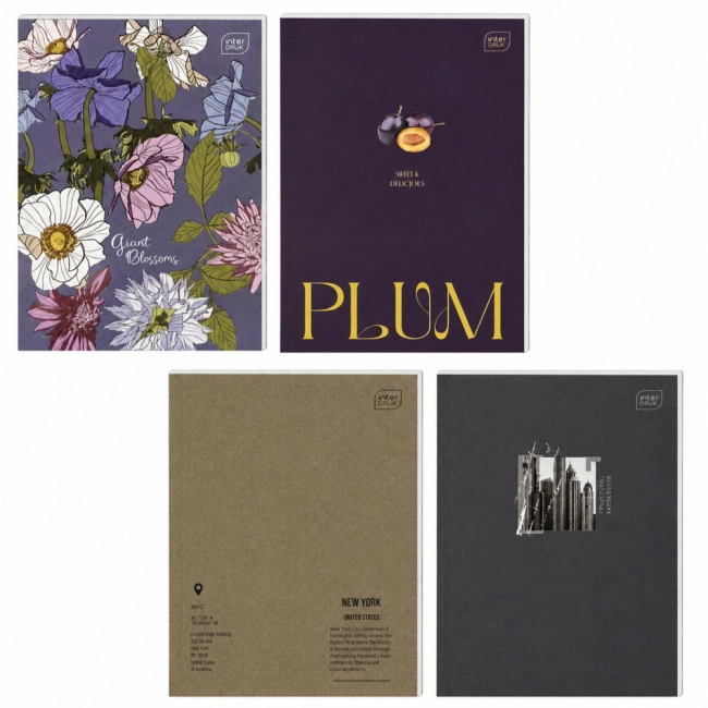 Zeszyt A4 brulion gruba linia z marginesem 96 kartek INTERDRUK