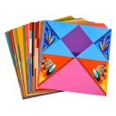 Zestaw Do Origami Papier Kolorowy Książeczka Instruktażowa 100 Arkuszy