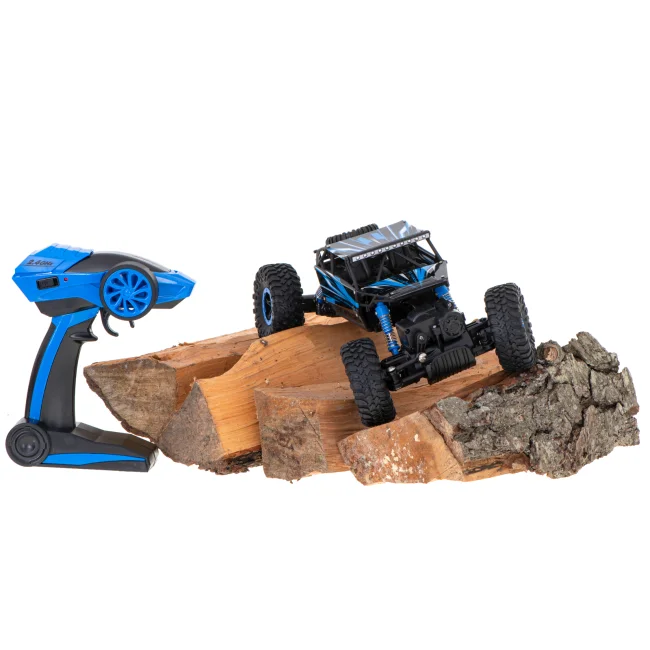 Samochód zdalnie sterowany na pilota RC Rock Crawler HB 2,4GHz 1:18 niebieski