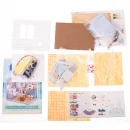 Domek dla lalek drewniany pokój dzienny model do złożenia LED DIY 3016 15,02cm