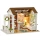 Domek dla lalek drewniany salon model do złożenia LED 8008-A 20,6cm