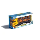 Transporter ciężarówka TIR wyrzutnia + metalowe auta maszyny budowlane