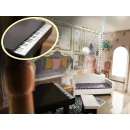 Domek dla lalek drewniany MDF mebelki 122cm XXL LED