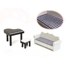 Domek dla lalek drewniany MDF mebelki 122cm XXL LED