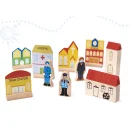 Kolejka drewniana pociąg tor samochodowy 70 elementów