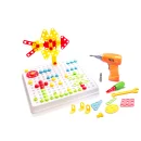 Wkrętarka wiertarka śrubki klocki konstrukcyjne 261 elementów