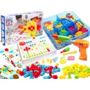 Wkrętarka wiertarka śrubki klocki konstrukcyjne 261 elementów