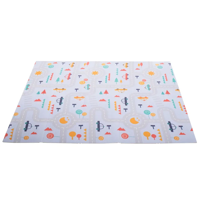 Mata edukacyjna dwustronna składana ulica las 177 x 198 x 1 cm