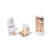 Domek dla lalek drewniany MDF mebelki 78cm czarny LED