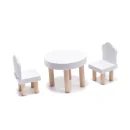 Domek dla lalek drewniany MDF mebelki 78cm czarny LED