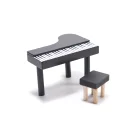 Domek dla lalek drewniany MDF mebelki 78cm czarny LED