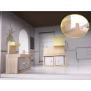 Domek dla lalek drewniany mebelki 70cm szary