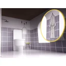 Domek dla lalek drewniany mebelki 70cm szary