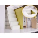 Domek dla lalek drewniany mebelki 70cm szary