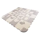 Mata edukacyjna piankowa puzzle kojec szara ecru 30 x 30 cm 36 elementów