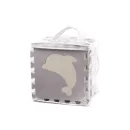Mata edukacyjna piankowa puzzle kojec szara ecru 30 x 30 cm 36 elementów