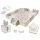 Mata edukacyjna piankowa puzzle kojec szara ecru 30 x 30 cm 36 elementów