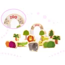 Klocki drewniane edukacyjne miasto puzzle 120el.