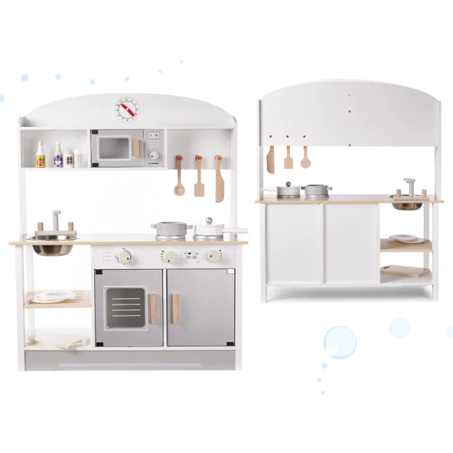 Kuchnia dla dzieci drewniana  MDF MODERN CLASSIC akcesoria 82cm