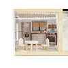 Domek dla lalek drewniany LULILO FLORO boho LED 78cm