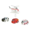 Tor przeszkód interaktywny samochodowy wyścigi parking 4 pojazdy auto radiowóz ambulans helikopter