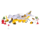 Transporter samolot + 6 aut pojazdy budowlane bok/przód