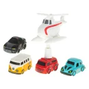 Tor przeszkód interaktywny samochodowy wyścigi parking 4 pojazdy auto autobus radiowóz wóz strażacki helikopter