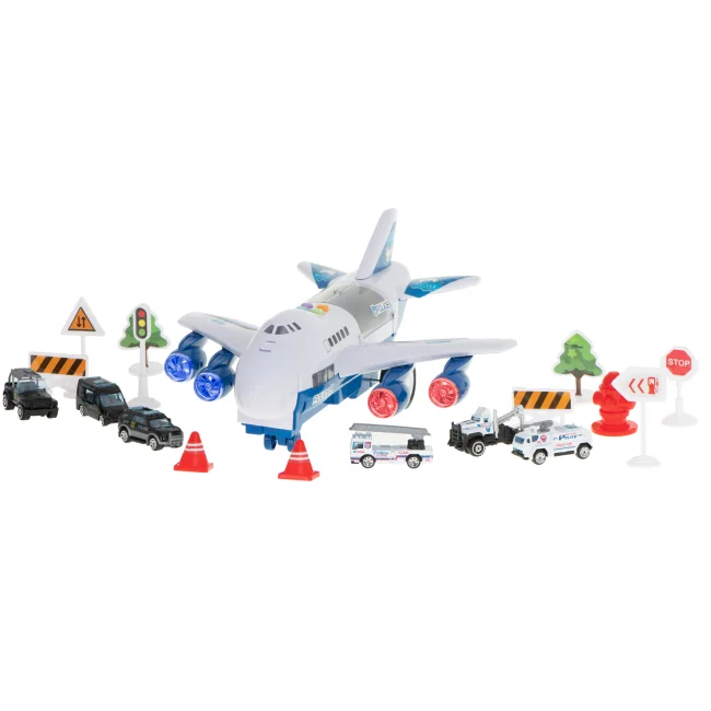 Transporter samolot + 6 aut policja bok/przód