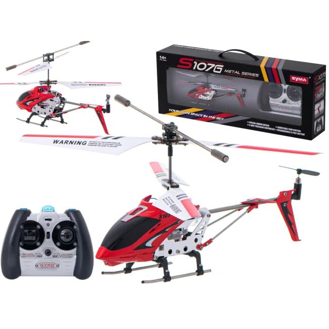 Helikopter zdalnie sterowany na pilota RC SYMA S107G czerwony