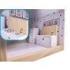 Domek dla lalek drewniany mebelki 80cm