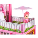 Domek dla lalek  Villa lalka mebelki zestaw różowy 44cm