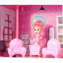 Domek dla lalek  Villa lalka mebelki zestaw różowy 44cm