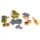 Gospodarstwo rolne farma traktor kombajn maszyny rolnicze zwierzęta zagroda konie + narzędzia wkrętarka