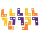 Gra logiczna układanka klocki tetris łamigłówka+ karty 42el.