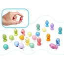 Gra zręcznościowa rodzinna rybki gąsienice łowienie montessori