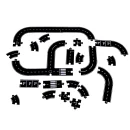 Puzzle kreatywne 2w1 droga jezdnia 40 elementów