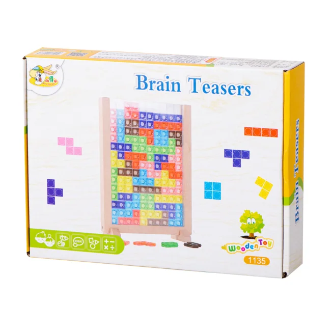 Gra logiczna układanka tetris stojący