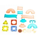 Klocki magnetyczne marble tor kulkowy świecący 75 elementów