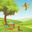 Klocki magnetyczne LED magnetic sticks duże patyczki świecące dla małych dzieci 76 elementów