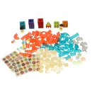 Klocki magnetyczne marble tor kulkowy świecący 202 elementy