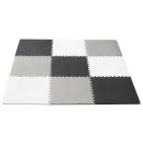 Mata edukacyjna piankowa puzzle szara 180 x 180 cm 9 elementów