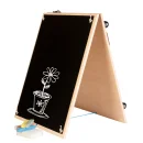 Tablica manipulacyjna drewniana dwustronna farma naturalna 28 x 37,5 x 50 cm