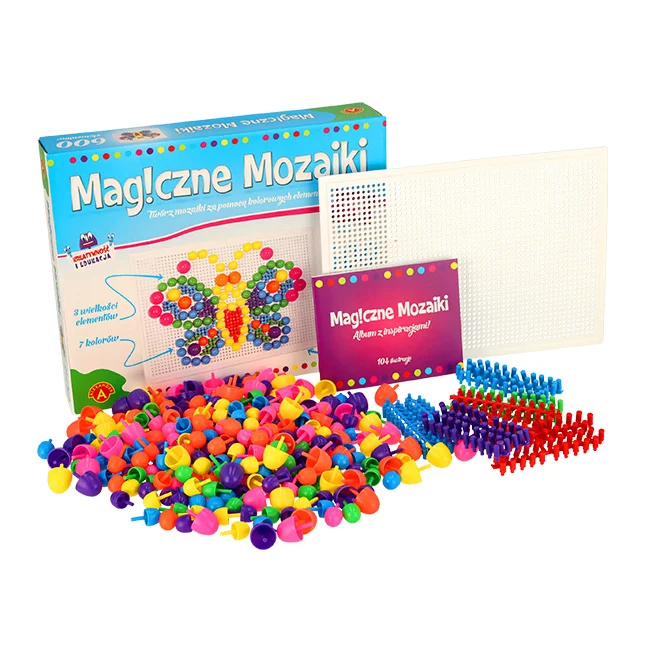 ALEXANDER Magiczne Mozaiki wpinanie guzików 600el. 5+